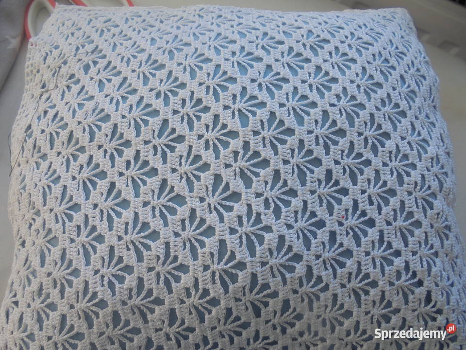 poszewka szydełkowa3636 nowa biały Dekoracje i ozdoby sprzedam