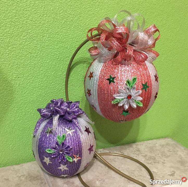 Bombki wstążkowe z cekinami śląskie Chorzów