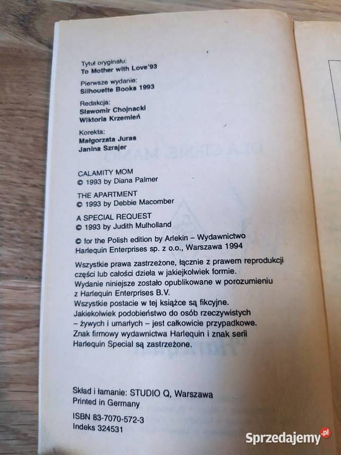Mamo Diana Palmer 1994 Stalowa Wola