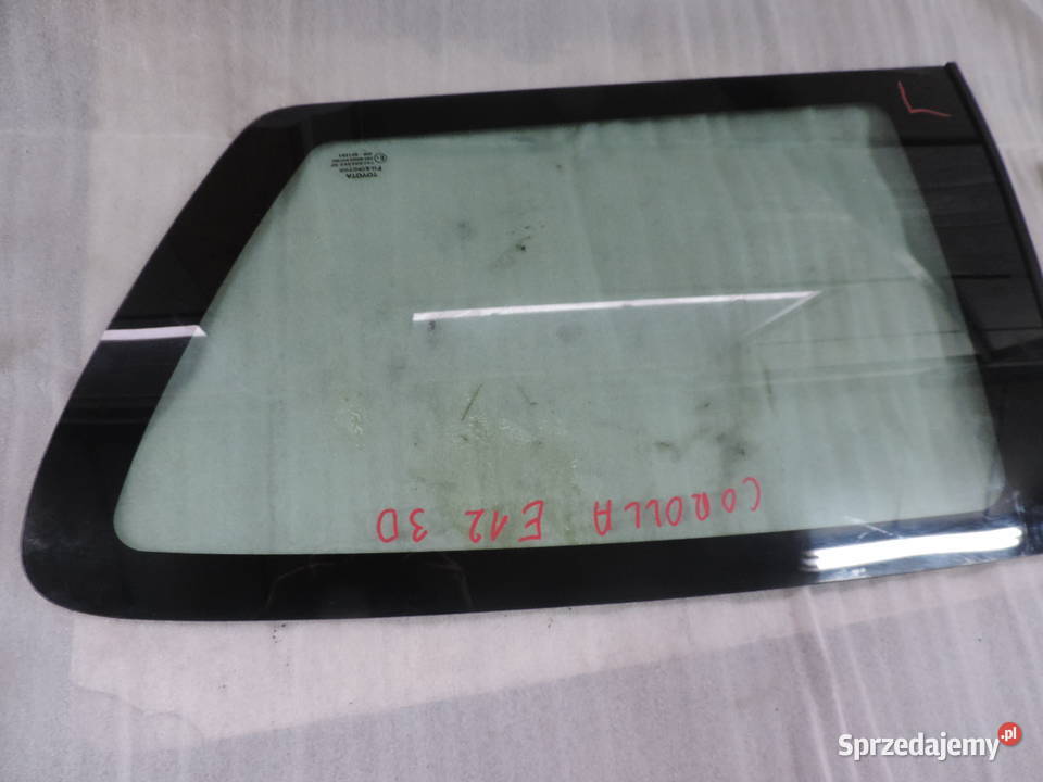 TOYOTA COROLLA E12 3D SZYBA KAROSERYJNA LEWY TYŁ Części samochodowe sprzedam