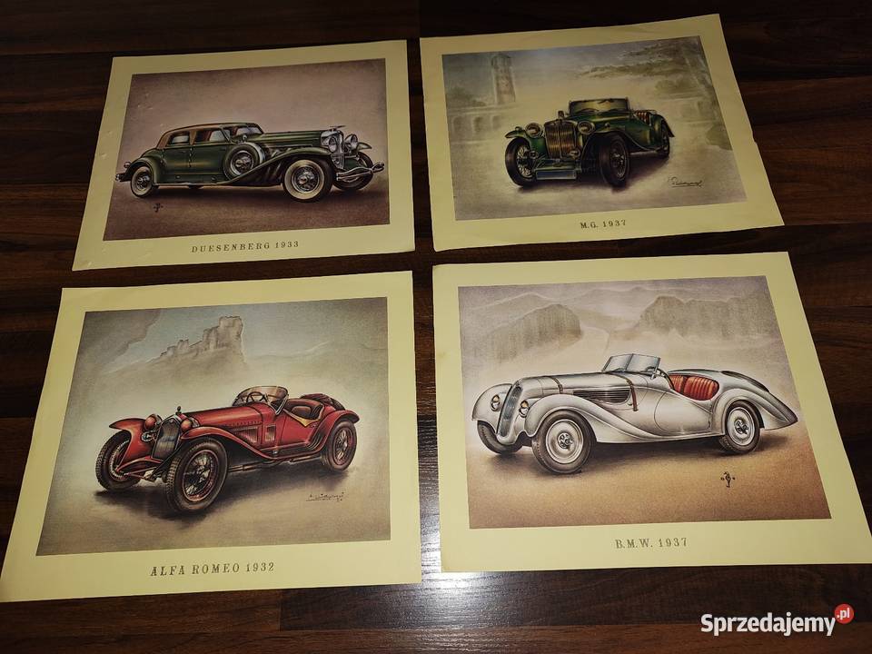 Ilustracje samochodów vintage