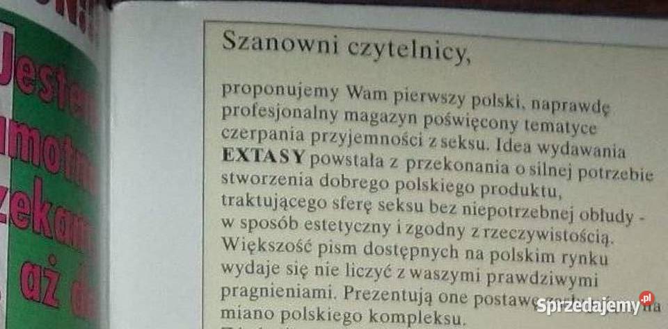 Gazeta czasopismo Extasy 1 1995 premiera w miesięcznik Czasopisma Rzeszów