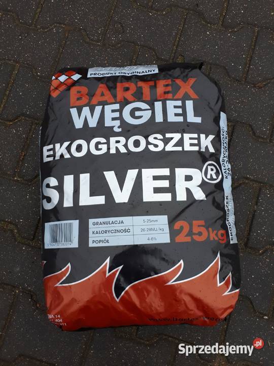 Węgiel Ekogroszek BARTEX Silver 26-28MJ worek25kg PROMOCJA