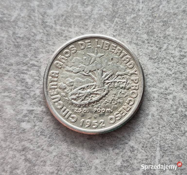 22 KUBA srebro 10 Centavos 1952 r łódzkie Wola Kruszyńska