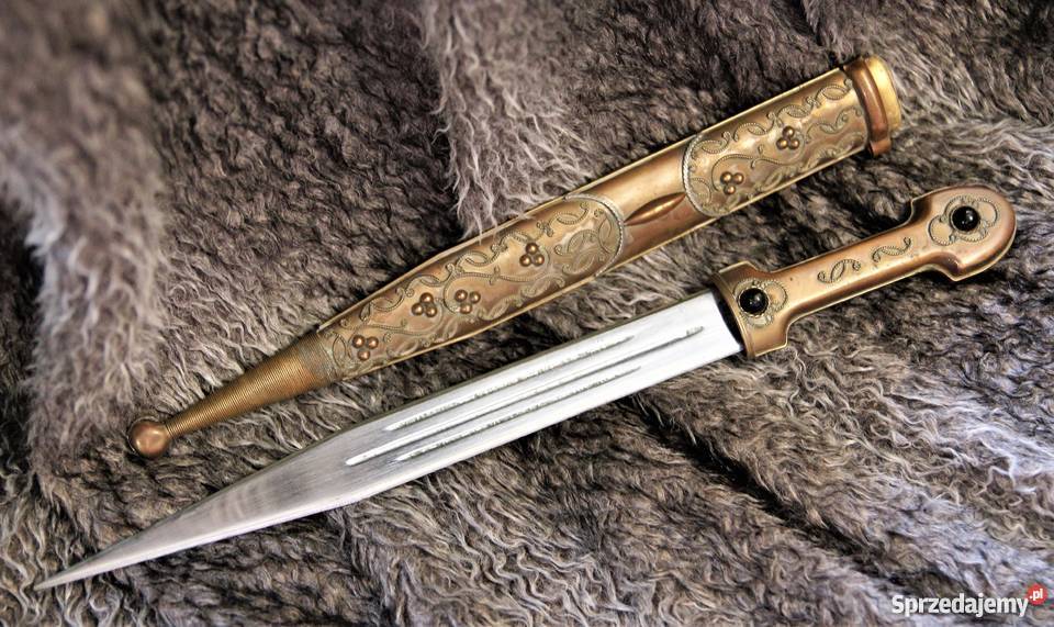 Oryginalny kindżał kamakaukaski brąz ostry Sokółka