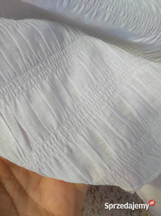 elegancka biała przewiewna koszulka bluzka z sprzedam
