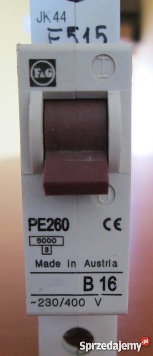 Wyłącznik nadprądowy jednopolowy B 16 FG Kraków