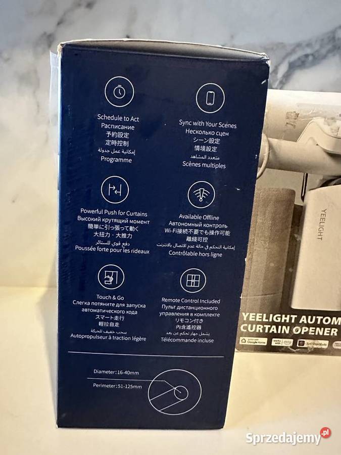 Inteligentny sterownik zasłon karnisz O Yeelight Łódź