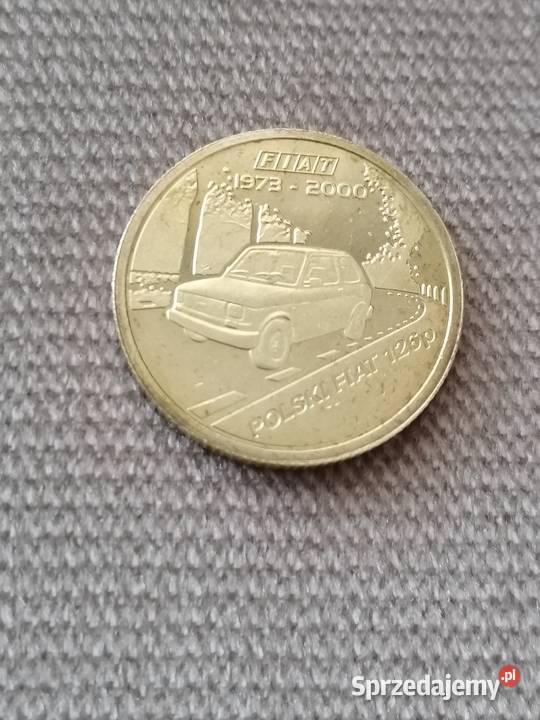 moneta okolicznościowa Polski Fiat 126 p Numizmatyka Wrocław