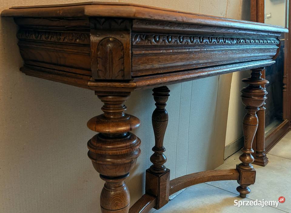 Piękna dębowa konsola eklektycznasklep Dąbrowa