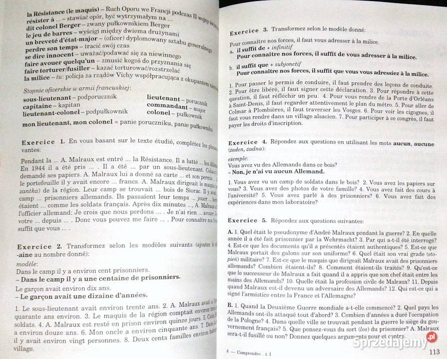 Comprendre Parler Ecrire Tom 1 Część 2 Ludomir Chełm