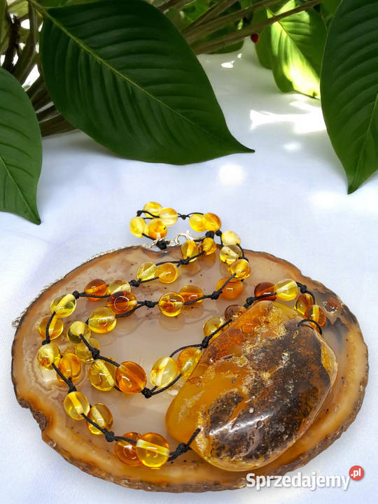 Korale z bursztynu BURSZTYN bałtycki baroczek i Warszawa