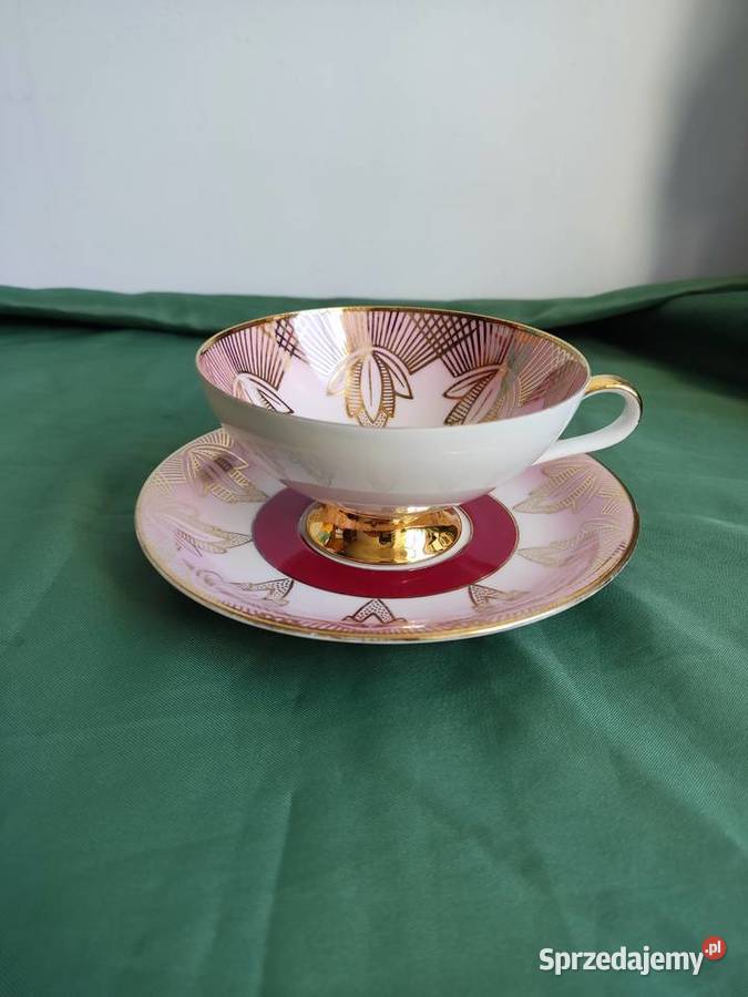 Filiżanka ze spodkiem porcelana P M K Bavaria Głuchołazy