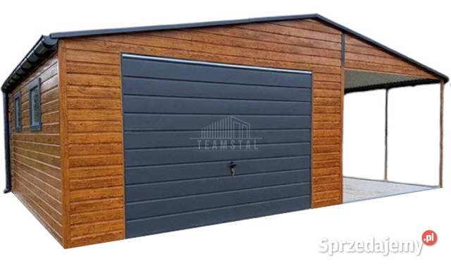 Garaż blaszany 5x6m wiata 4m Brama uchylna drzwi dolnośląskie Jelenia Góra