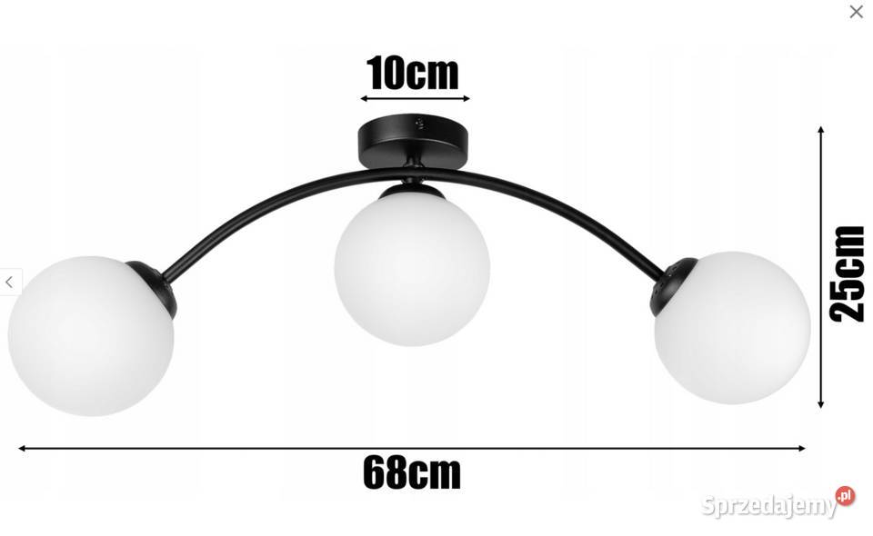 LAMPA WISZĄCA ŻYRANDOL Polska 3 KULE biała podlaskie Choroszcz