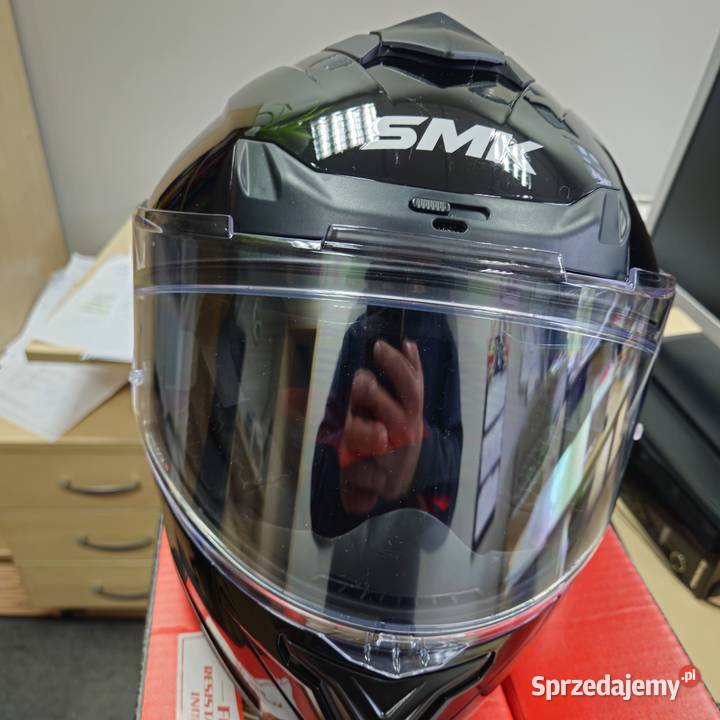 Kask motocyklowy integralny SMK Typhoon czarny łódzkie Łódź