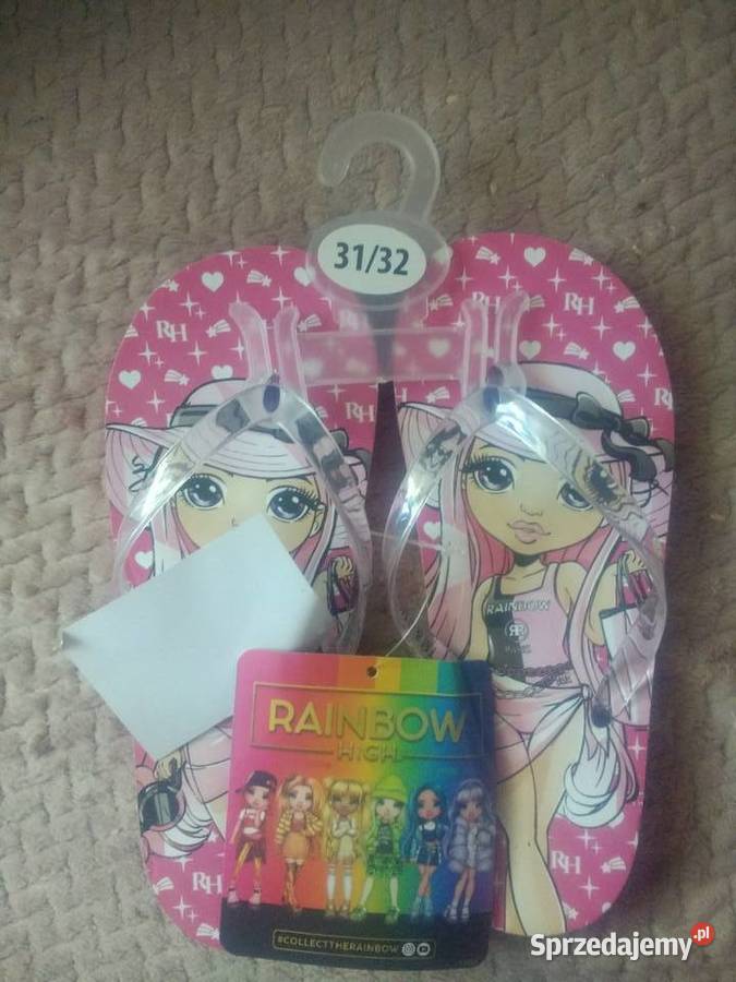 Klapki japonki Rainbow High rozmiar 3132 nowe Kraków