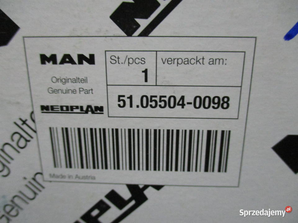 Filtr oleju wkład filtra Man 51055040098 ciężarowe
