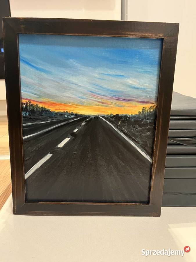 Na horyzoncie olej na płycie malarskiej 24x30