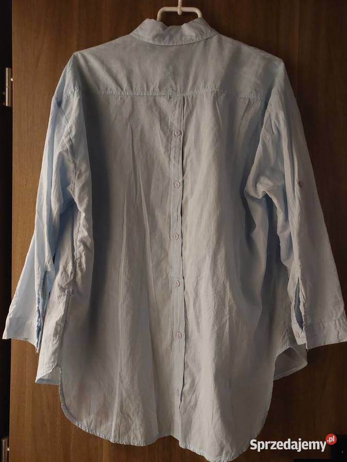 Damska koszula niebieska bawełniana z metką Wrocław