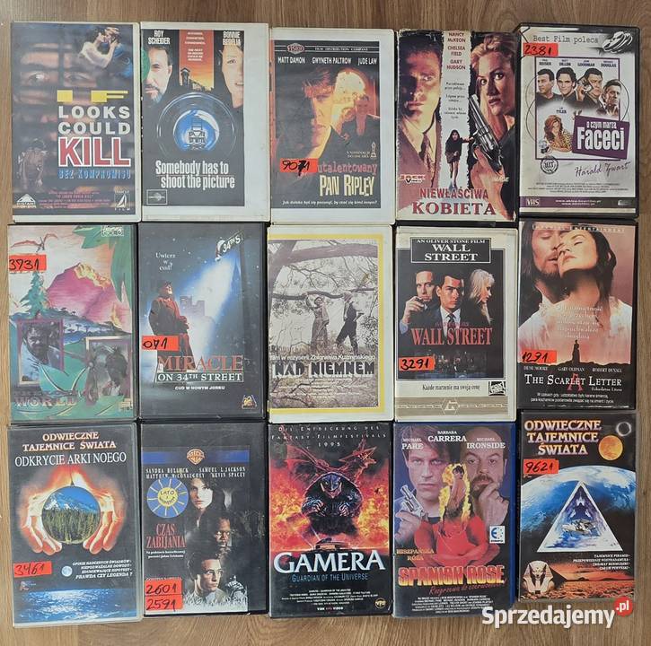 Sprzedam kasety VHS lektor Koszalin