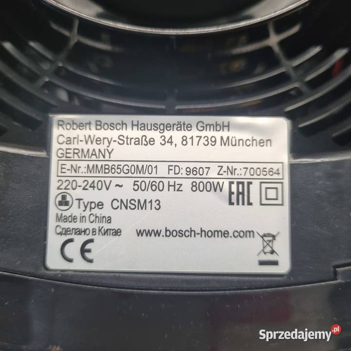 Blender kielichowy bosch cnsm13