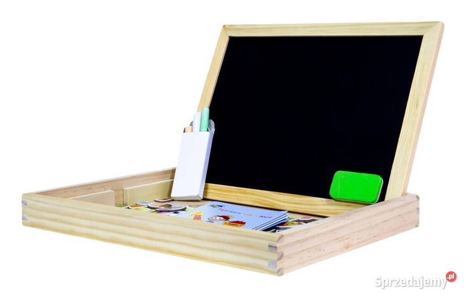 Drewniana wielofunkcyjna tablica edukacyjna 2w1 Poznań