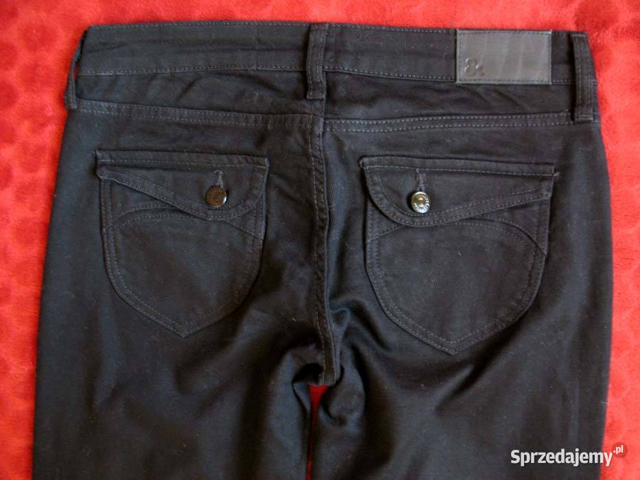 Spodnie damskie jeans czarne 40 L biodra 100 Fit Bez wzoru Siedlce