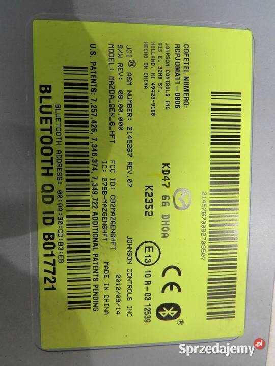 MODUŁ BLUETOOTH MAZDA CX5 CX5 KD4766DH0A
