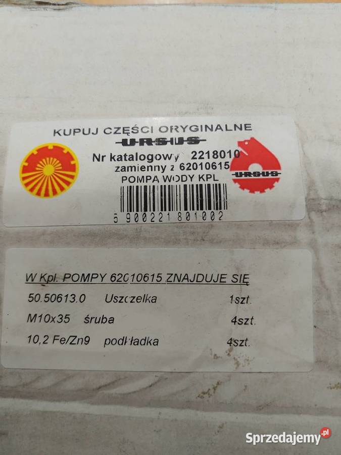 POMPA WODY ZETOR 62010615 ORYGINAŁ URSUS Stoczek Łukowski