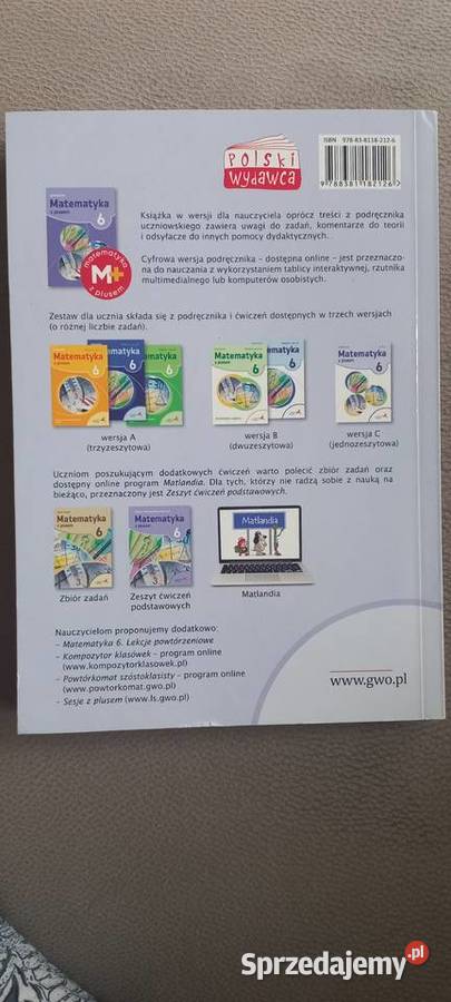 Kaiążka Nauczyciela Matematyka z Plusem Gwo materiały dla nauczyciela Gorzów Wielkopolski
