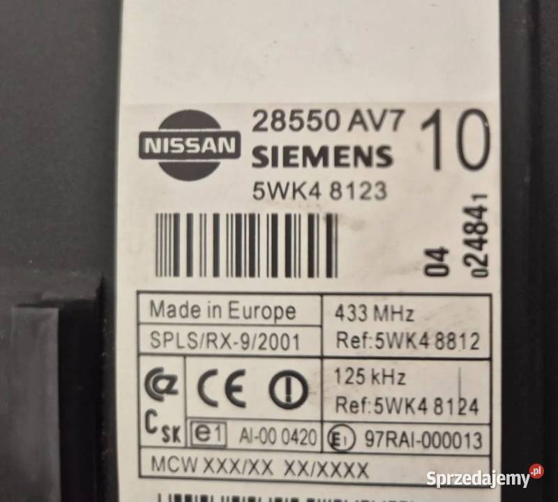 MODUŁ KOMFORTU NISSAN PRIMERA P12 5WK4 8123 Działoszyce