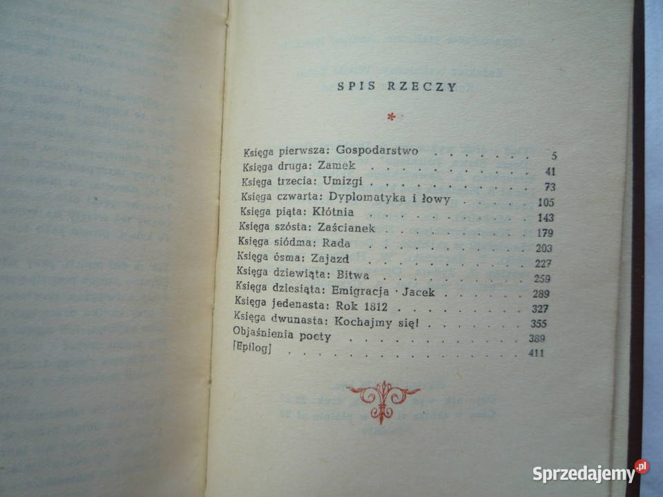 Pan Tadeusz A Mickiewicz Stara Książka Czytelnik Rok wydania 1954 Szczecin