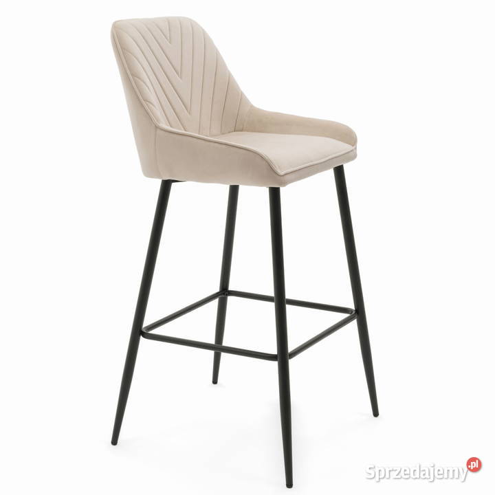 Beżowy Hoker Tapicerowany Vasto Wysyłka 24H Krzesła Tarchały Małe