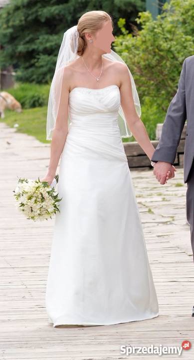 OKAZJA Klasyczna suknia ślubna biały Bielsko-Biała sprzedam