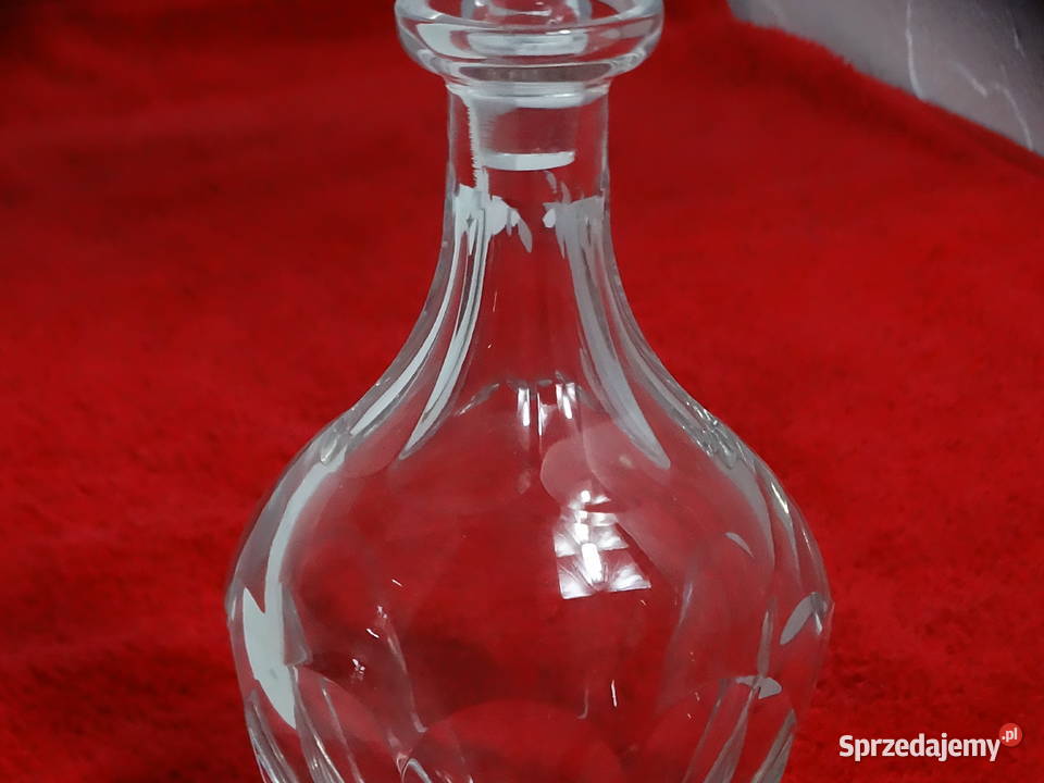 Masywna karafka szklana retro 12 Vintage PRL lubelskie Biłgoraj