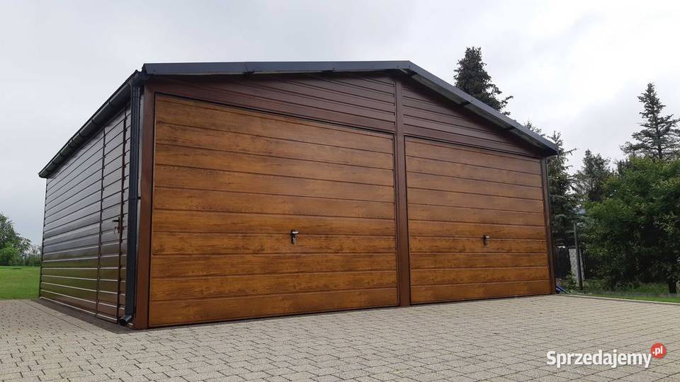 Ładny Garaż Blaszany Drewnopodobny 6x5m Garaże
