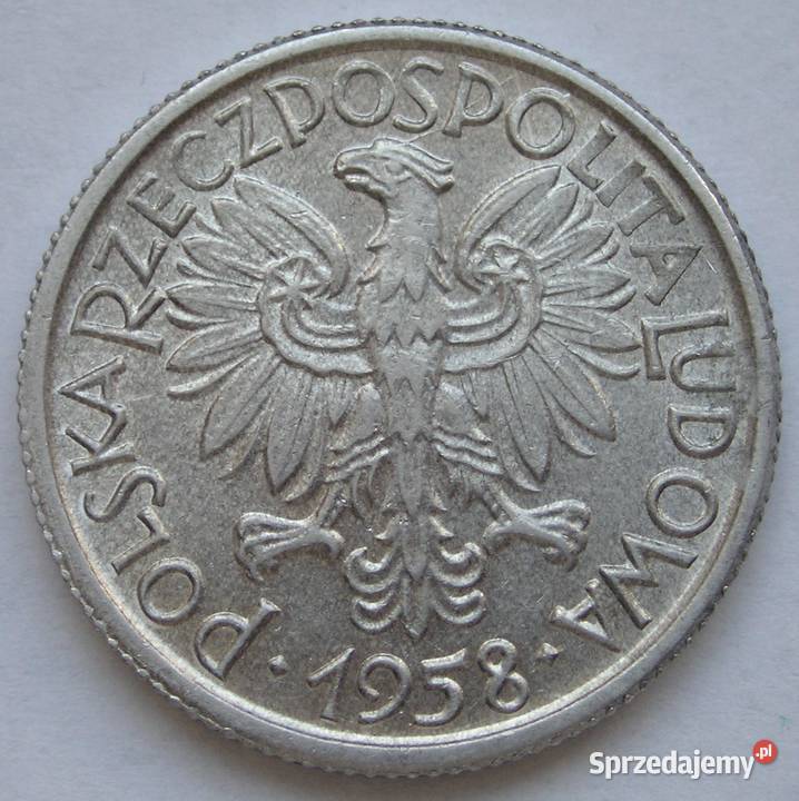 Polska 2 złote 1958 kłosy i jagódki Łódź