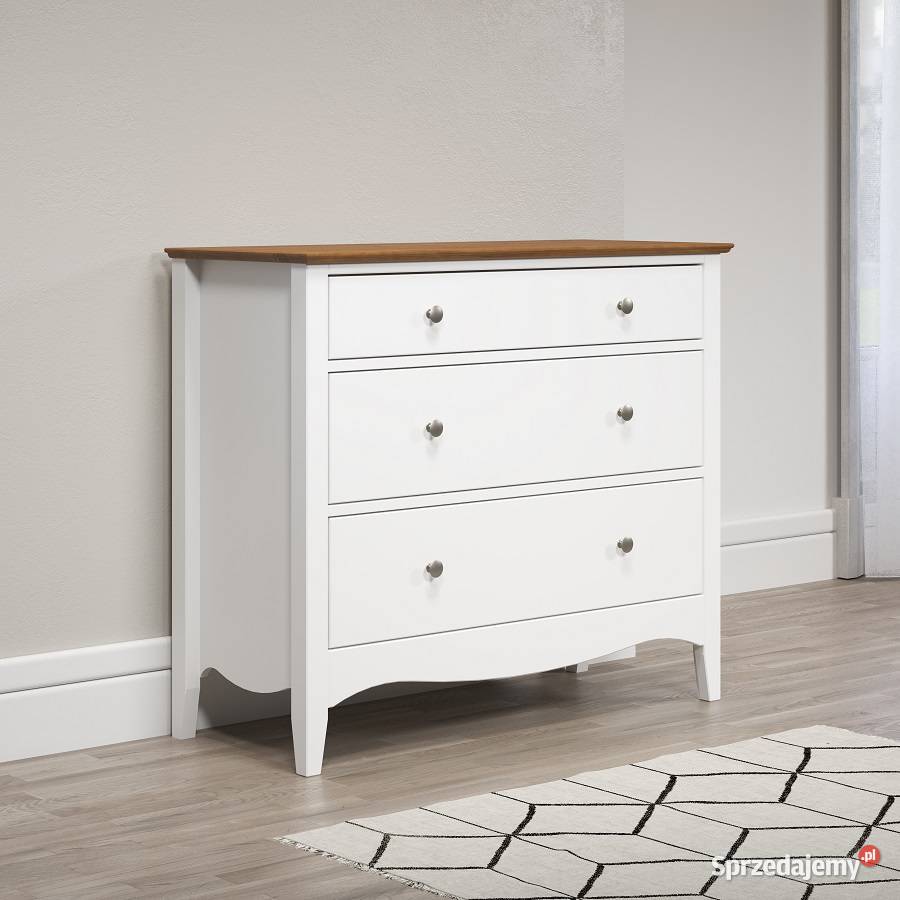 LISSABON KOMODA WYSOKA 3 SZUFLADY 6401 BIAŁA 86cm Pozostałe Rzeszów