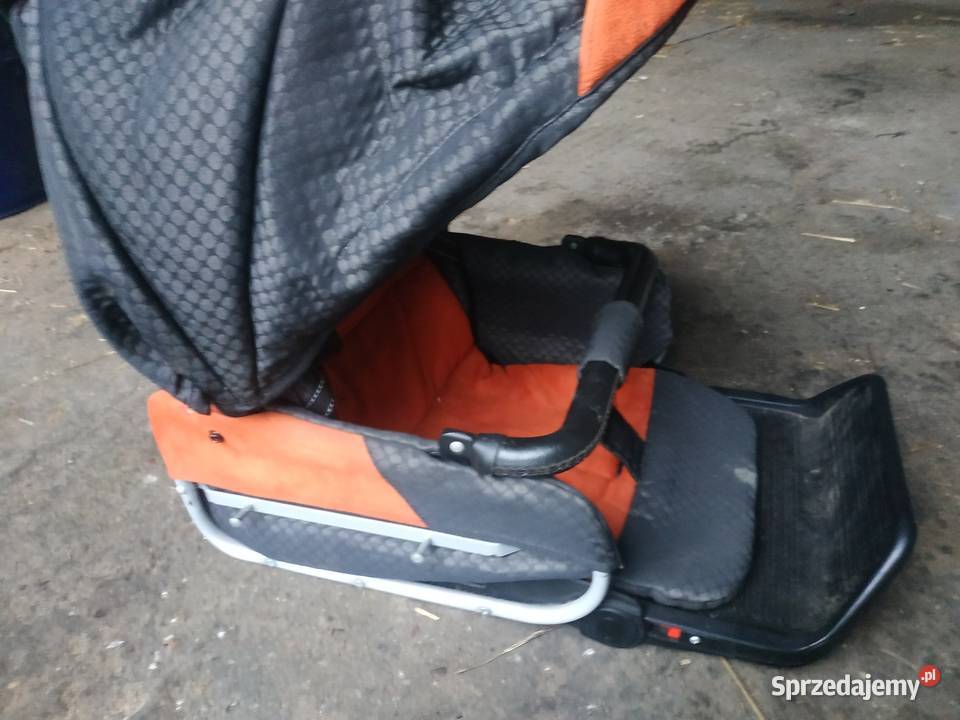 Sprzedam wózek z spacerówką pomarańczowy sprzedam