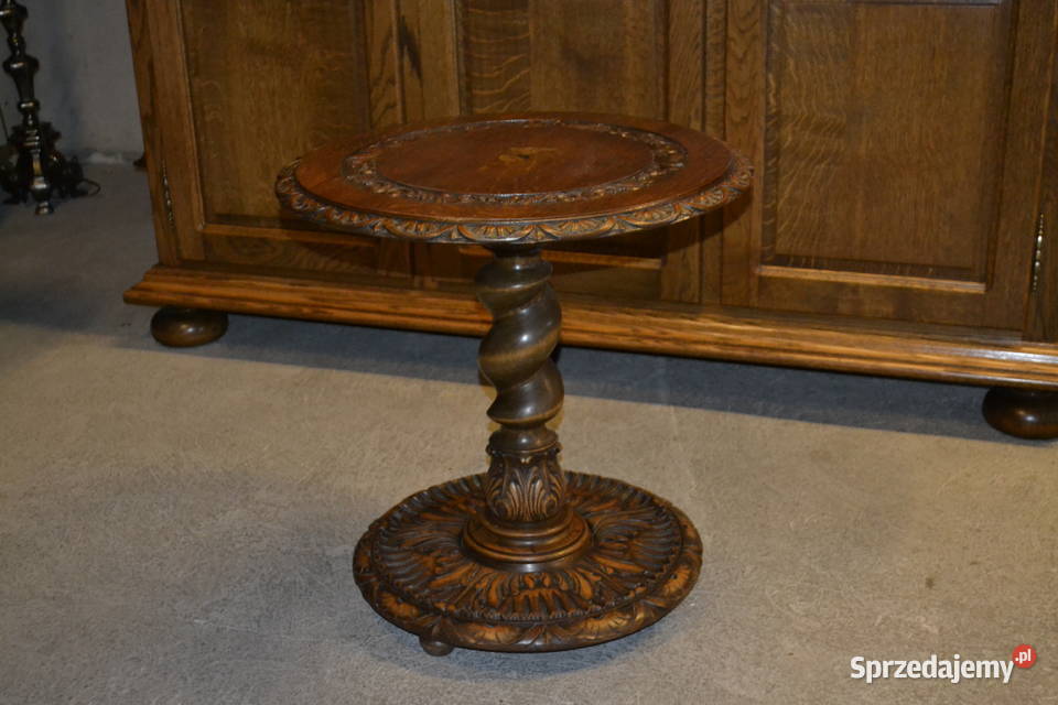 stolik kwietnik rzeźbiony Meble Będzin