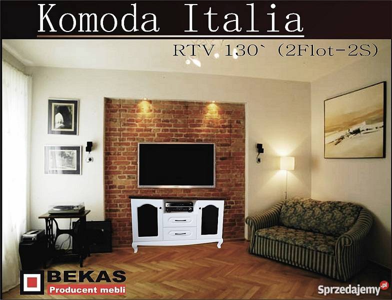 Komoda 130 Italia Lakierowana Biała Bat Rustical sprzedam