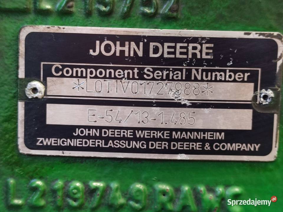 Dyferencjał 13x54 E54131485 John Deere 6155R Wilkowo sprzedam