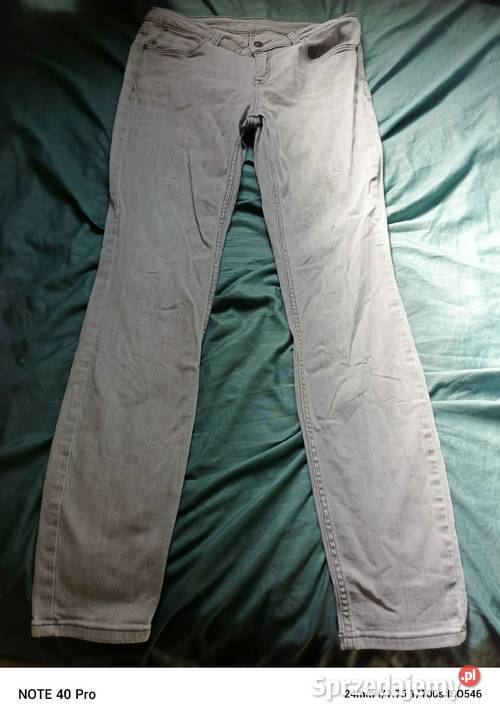 Szare jeansy straight leg bootcut EUR 40 Wejherowo