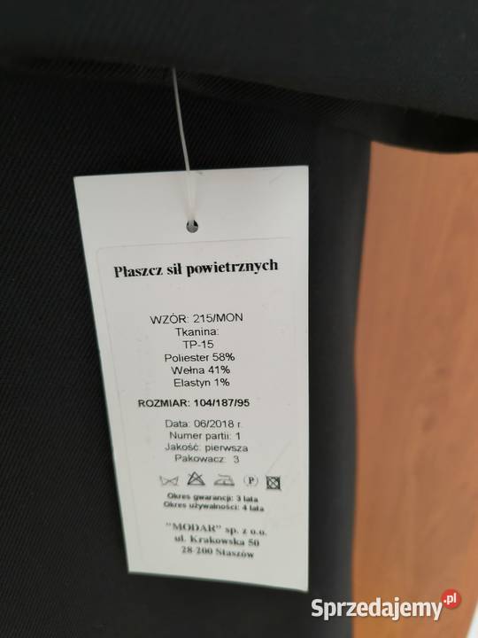 Płaszcz męski Sił Powietrznych Kraków