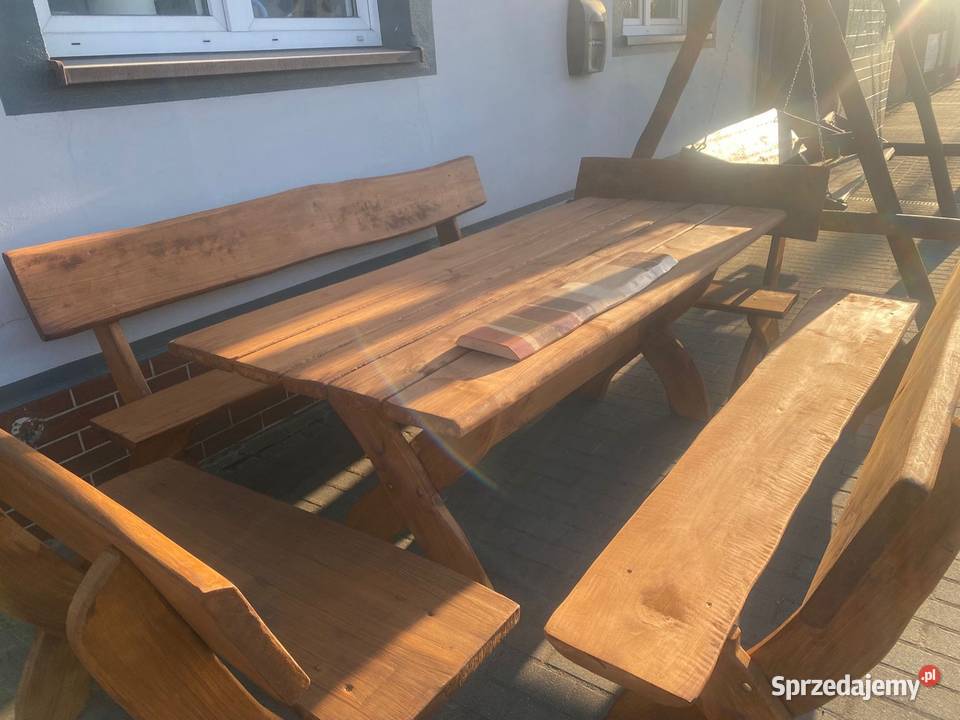 Meble drewniane ogrodowe Koziegłowy