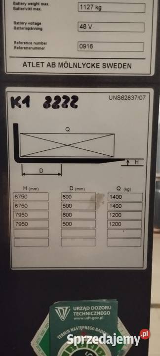 Wózek widłowy Reach Truck Atlet TERGO FORTE