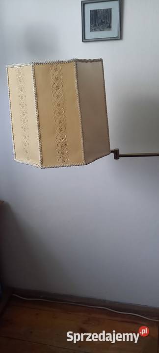 Mosiężna lampa podłogowa ze składanym ramieniem Skierniewice sprzedam