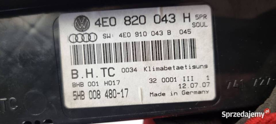 PANEL AUDI S8 D3 4E0820043H Lipno