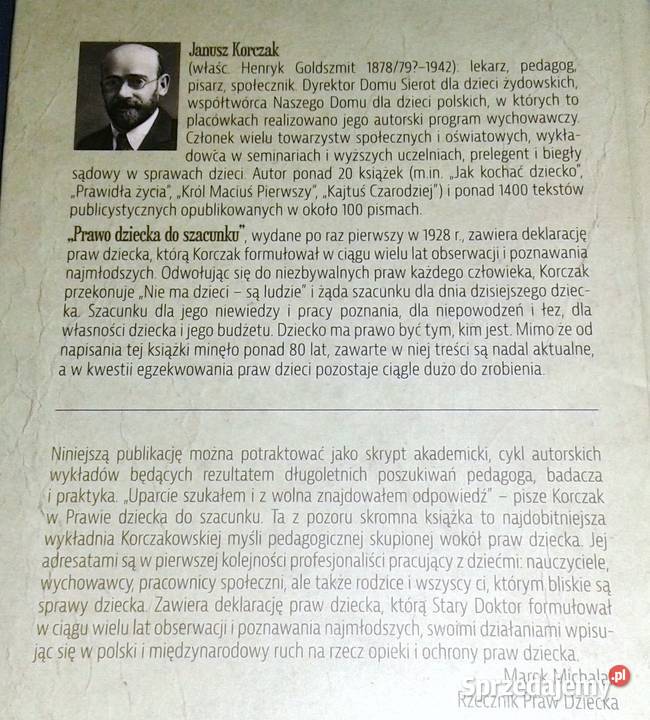 Prawo dziecka do szacunku Janusz Korczak twarda Chełm